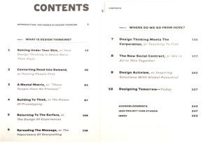 Traditional Table of Contents from Change by Design, by Tim Brown