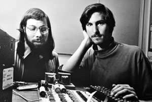 Steve Jobs and Steve Wozniak - courtesy of Bloomberg.com